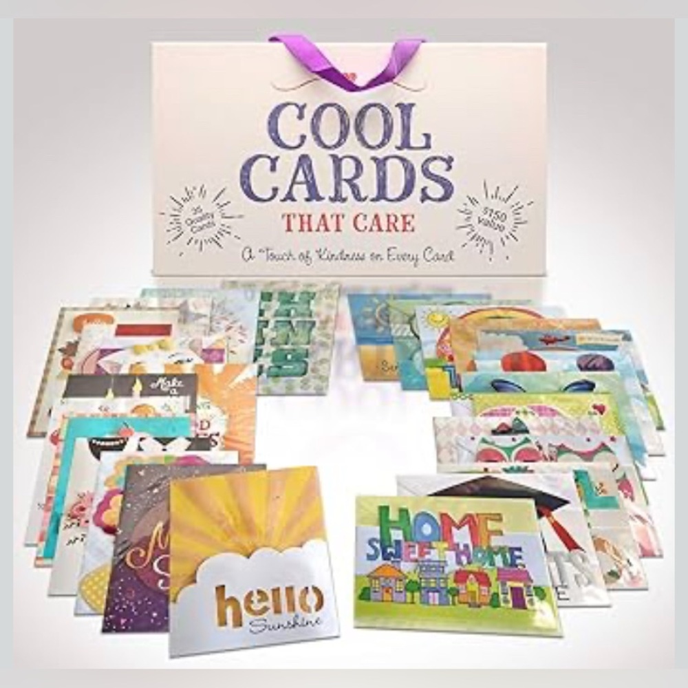 New in plastic Cool Cards that Care 35 Colorful Greeting Card Set